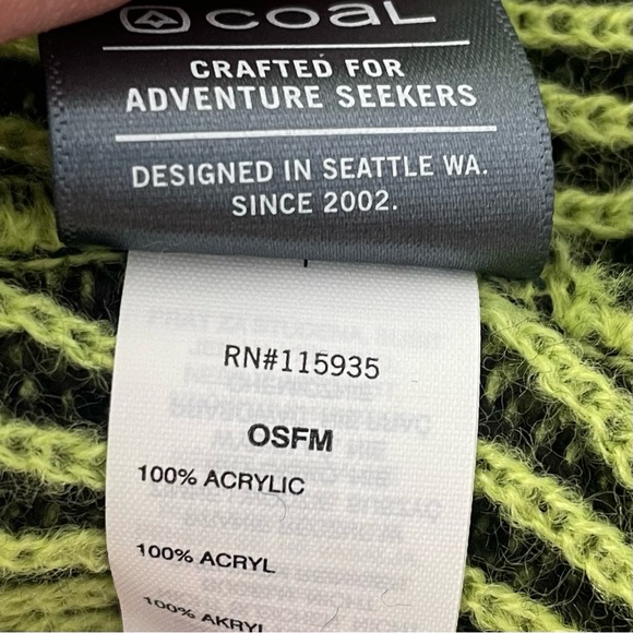 The Benny Ultra Tall Knit Beanie - Coal Headwear Knitted Long Beanie - Picture 4 of 10